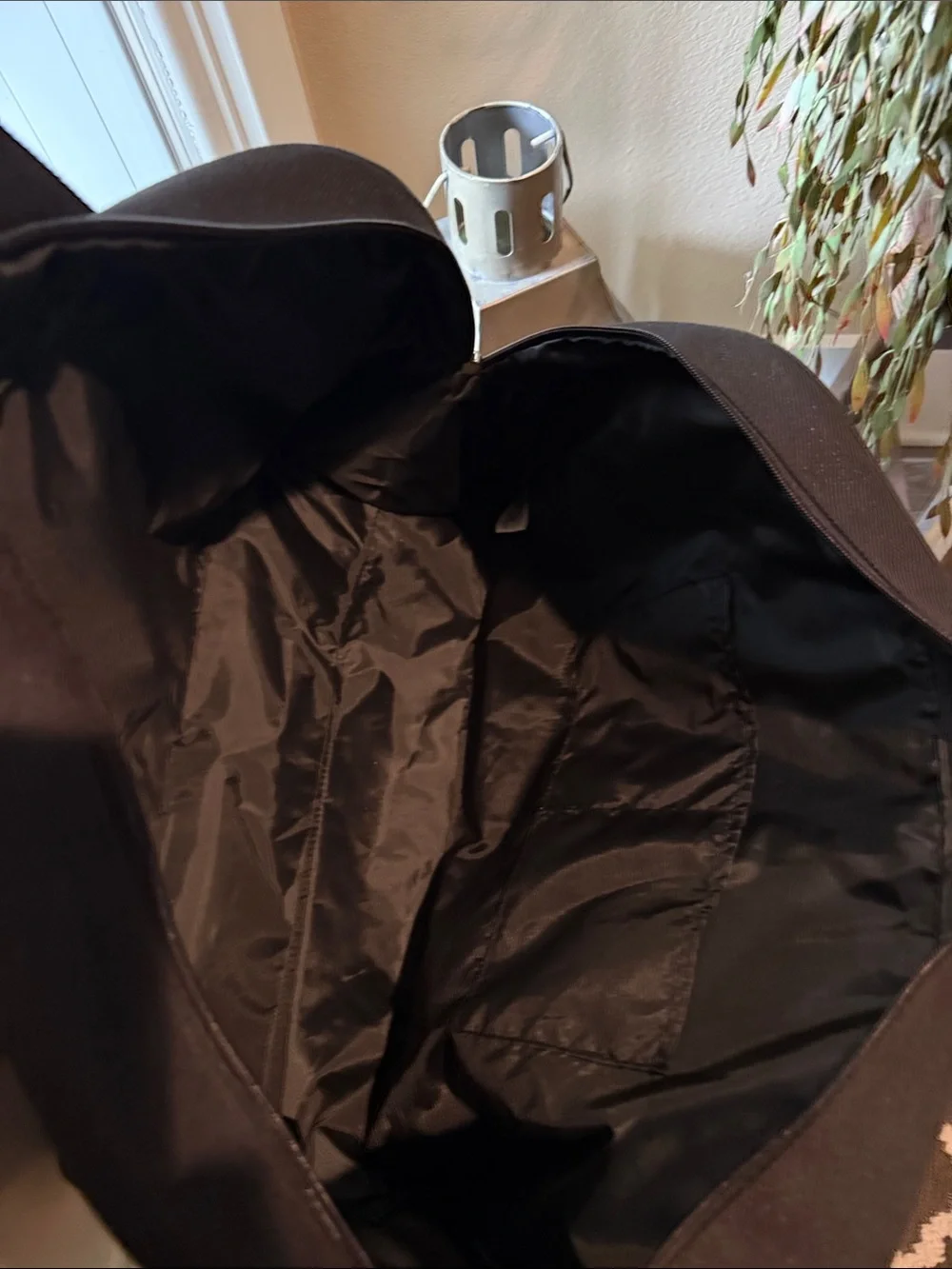 Victoria's Secret Black Quilted Duffel Bag with Logo Detail